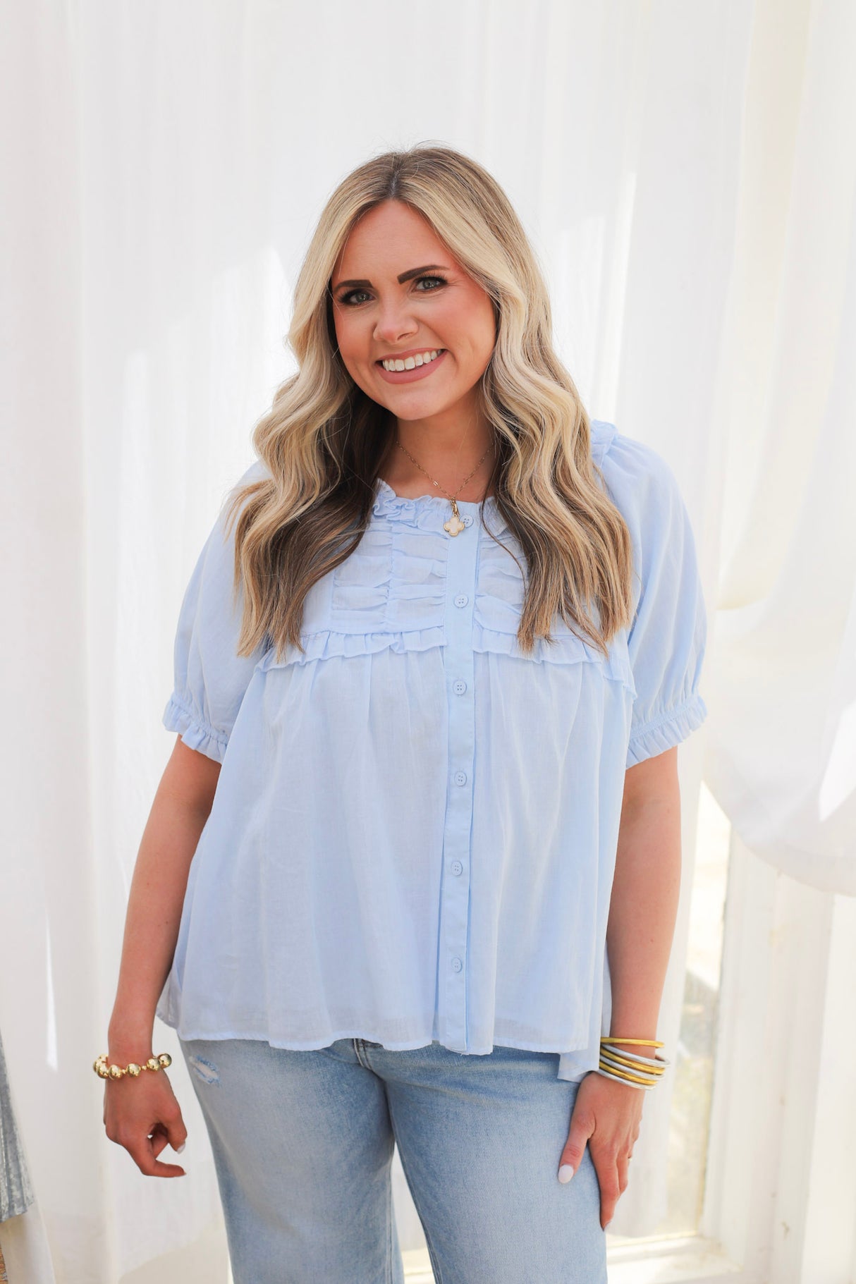 Delicate Ruffle Blouse