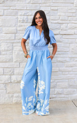 Trina Tropics Leaf Jumpsuit (Multiple Colors)