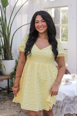 Yellow A-Line Mini Dress