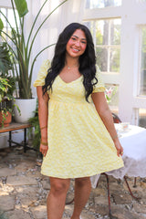 Yellow A-Line Mini Dress