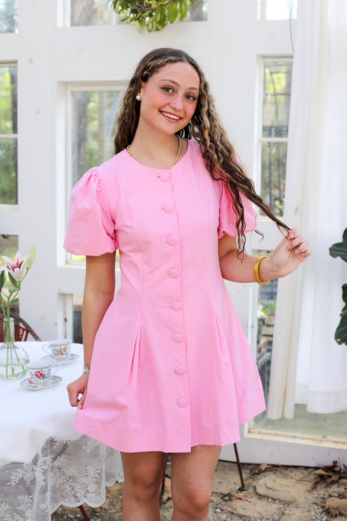 Voluminous Button Down Dress