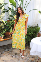 Cotton Floral Midi Dress