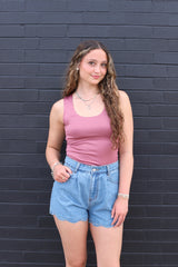 Cher Scoop Neck Tank