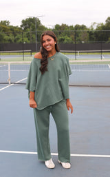Malibu Wide-Leg Fleece Pants