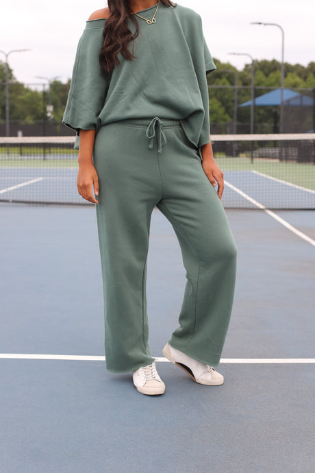 Malibu Wide-Leg Fleece Pants