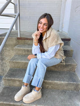 SOFT FUR VEST JACKET