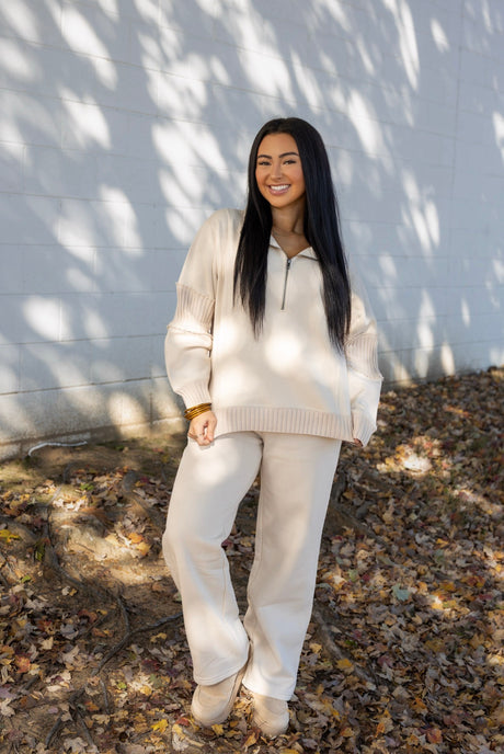 FLEECE QUARTER ZIP SWEATER