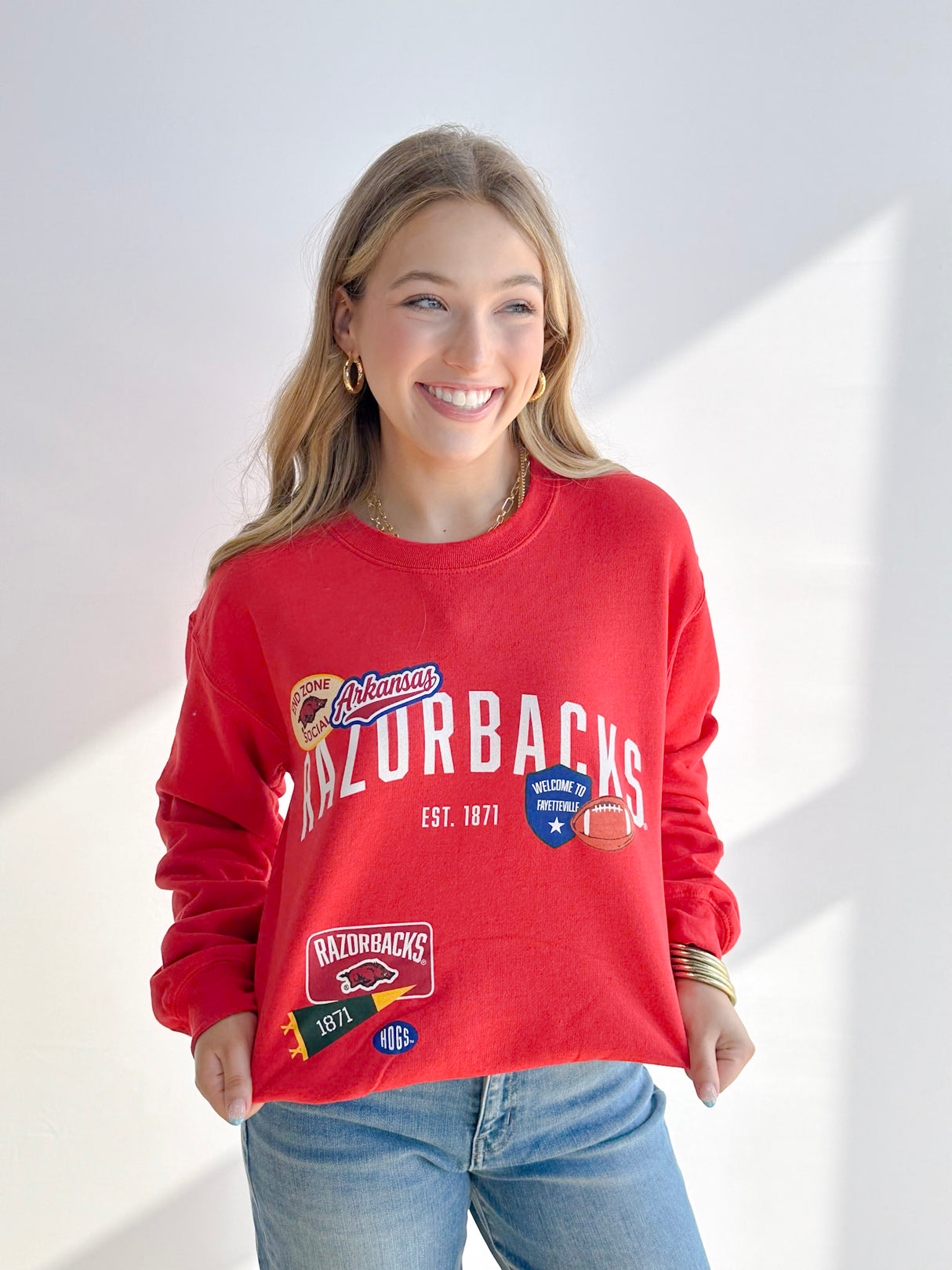 RAZORBACK PATCHES SWEATSHIRT