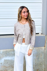 LEOPARD BUTTON UP CARDIGAN