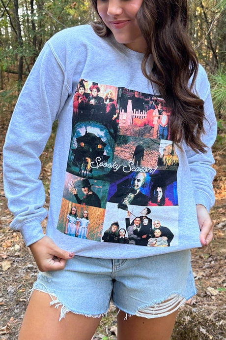 SPOOKY SEASON COLLAGE SWEATSHIRT