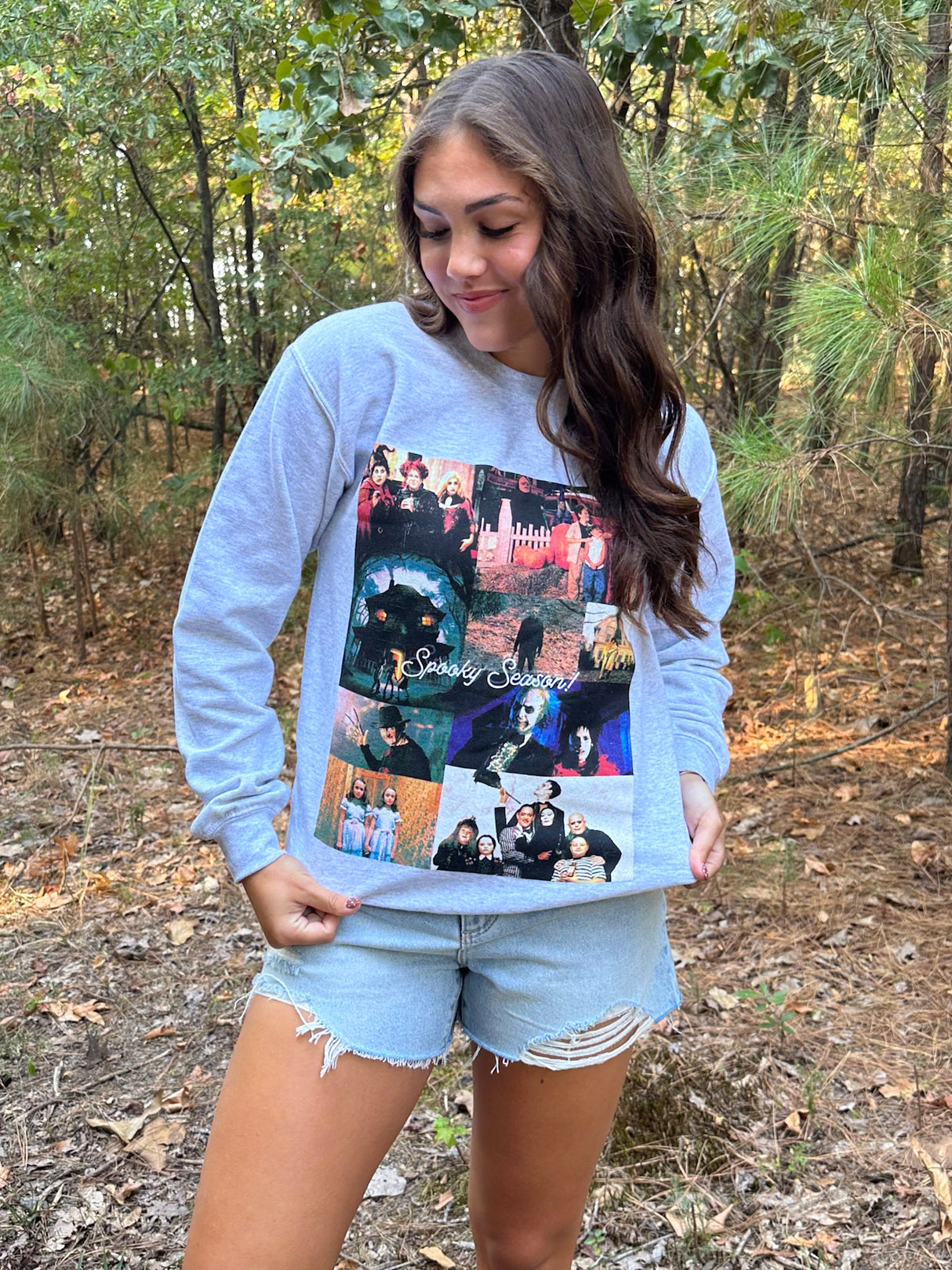 SPOOKY SEASON COLLAGE SWEATSHIRT