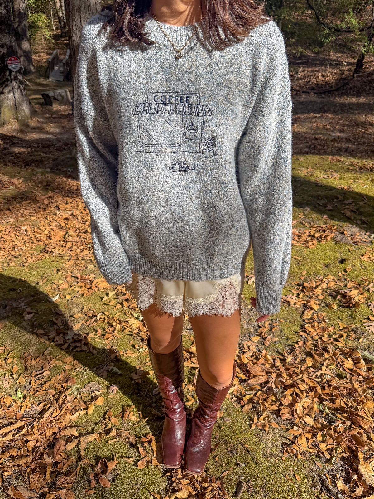 Cafe De Paris Embroidered Sweater