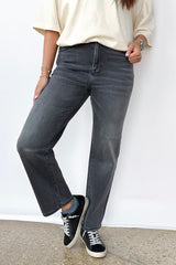 CHARCOAL HIGH RISE JEAN