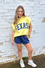TEXAS SLEEVELESS MOCK NECK