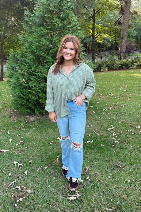 PLAID CHECK OVERSIZED TOP