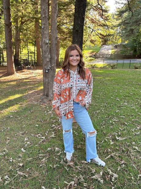 BANDANA BUTTON UP TOP