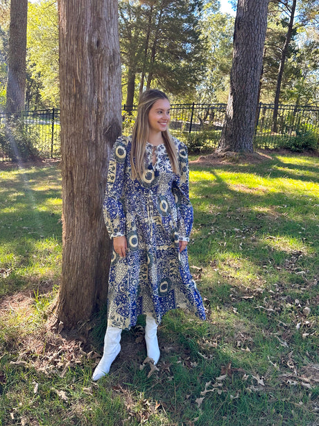 VINTAGE FLORAL LACE MIDI DRESS