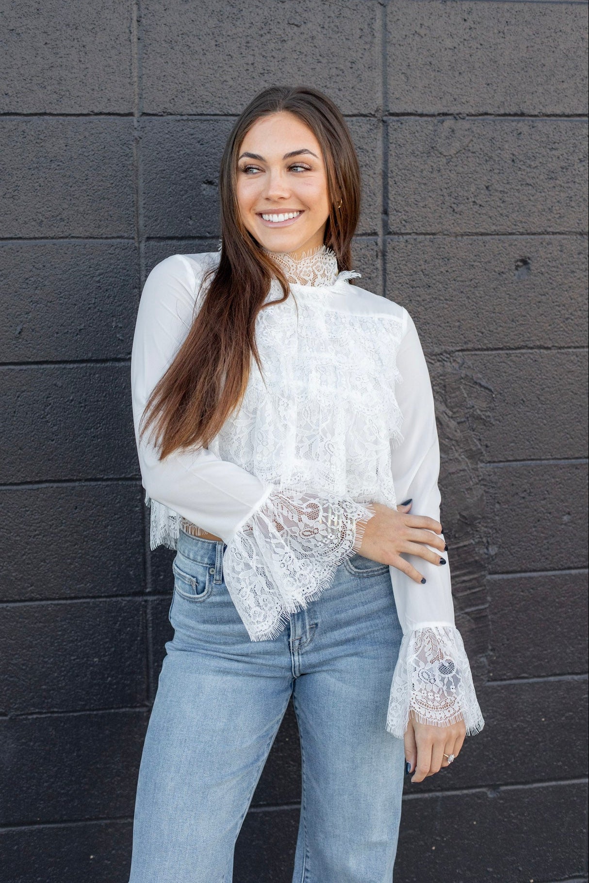 Lace Long Sleeve Blouse