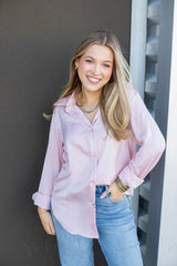 Marie Satin Button Down (Multiple Colors)