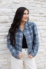 Plaid Denim Jacket