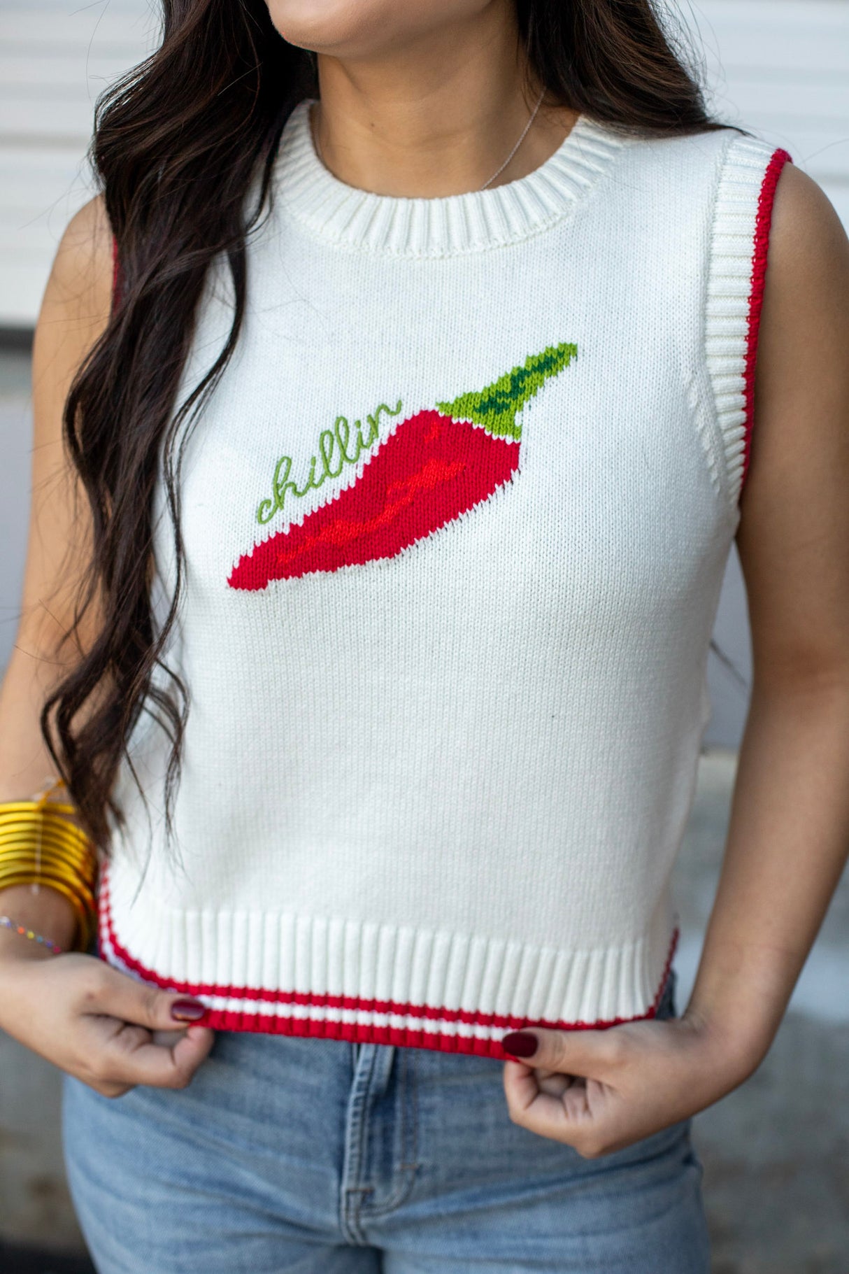 Hot Stuff Sleeveless Sweater