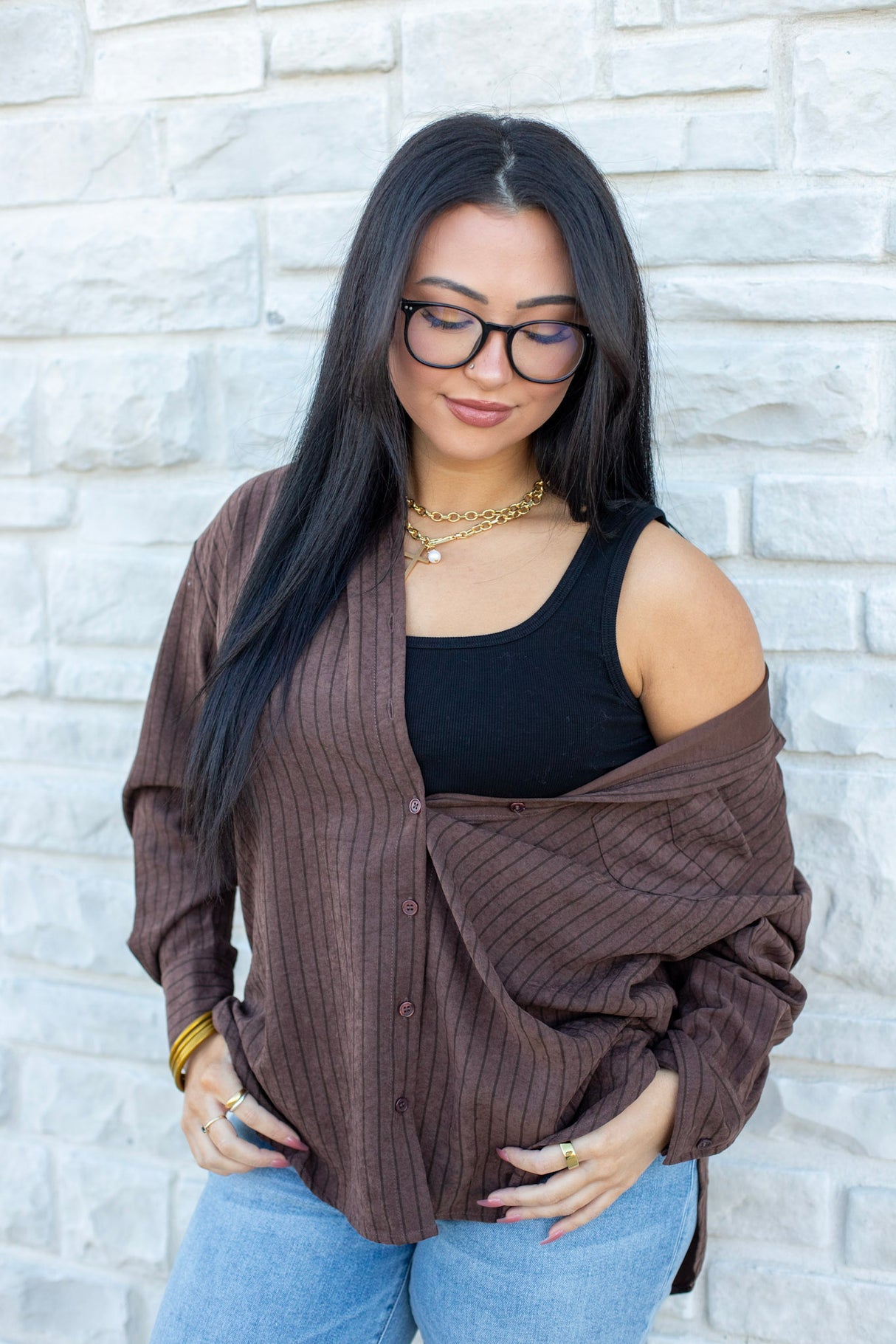 Dulche Stripe Button Up