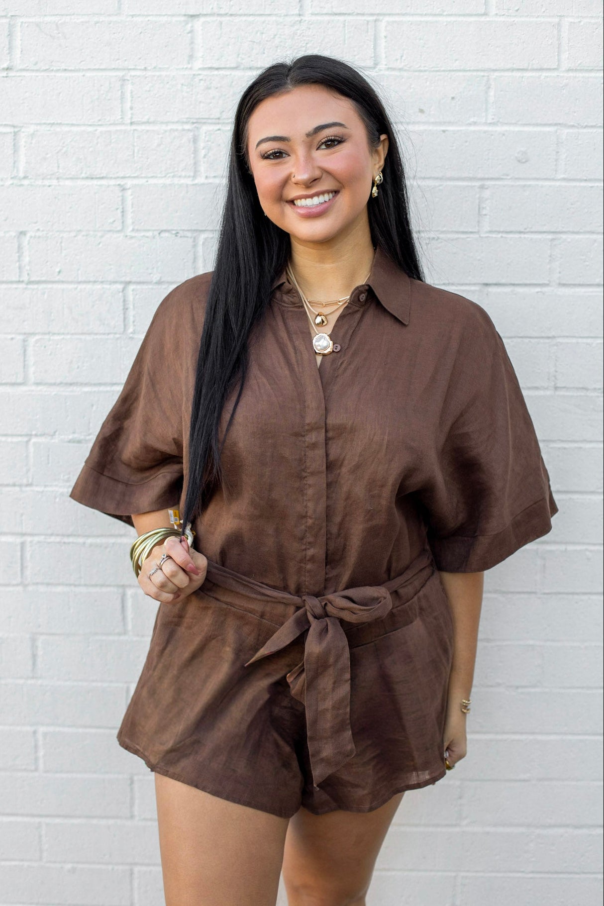 Dunes Tie Waist Romper