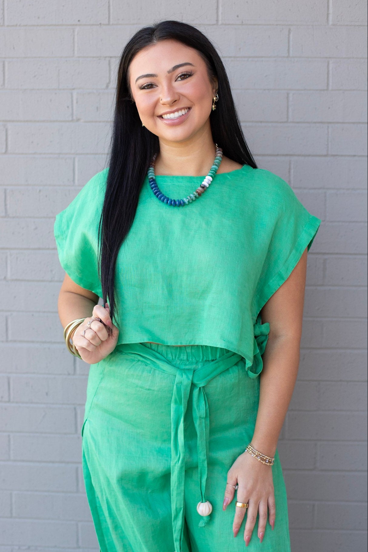 High TIde Crop Tie Sides Top