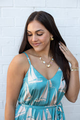 Coastal Reverie Flared Maxi