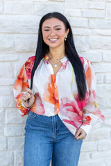 Idina Floral Puff Sleeve Top