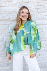 Idina Floral Puff Sleeve Top