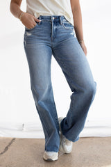 Tina Mid Rise Wide Jeans