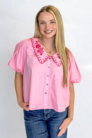 COLLINS COLLAR BUTTON TOP