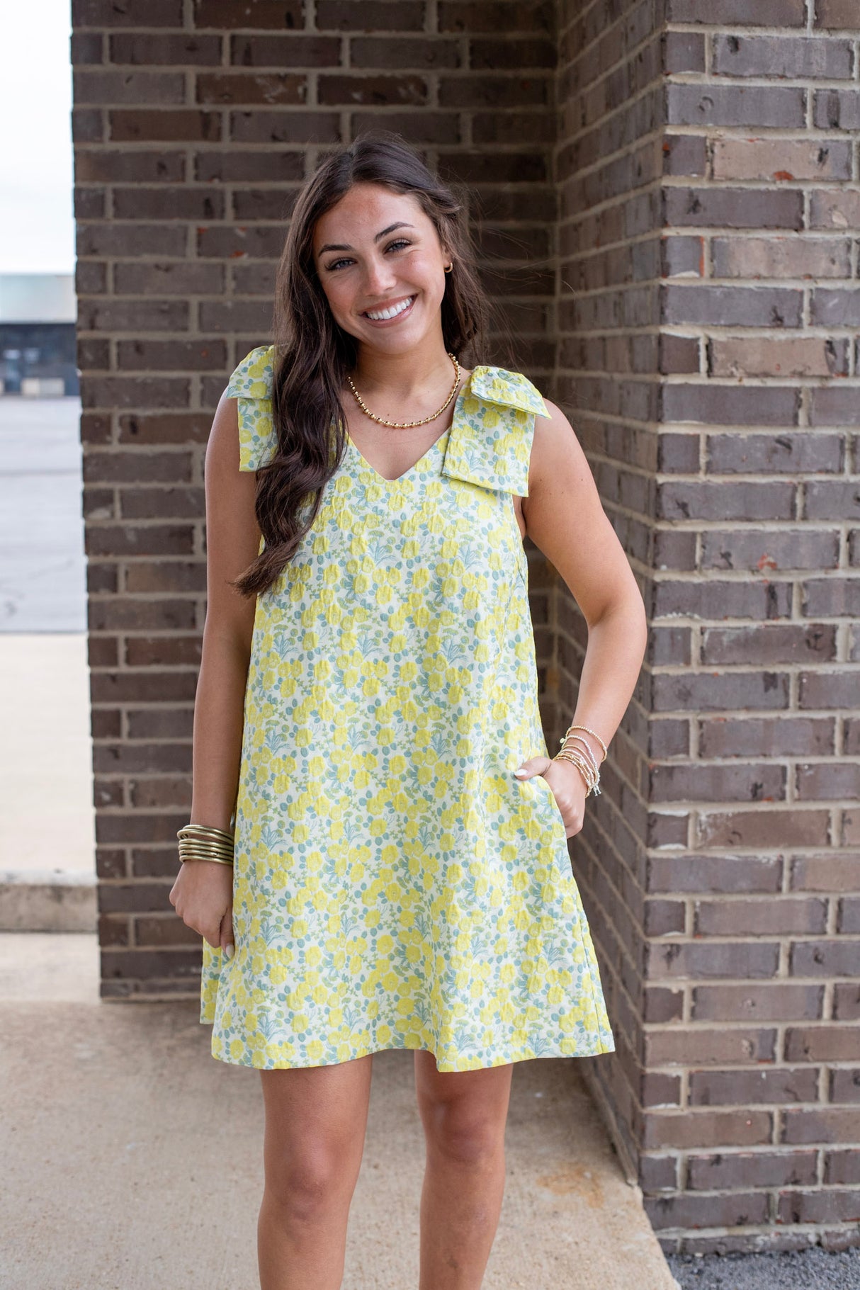 Floral Bow Dress (Multiple Colors)