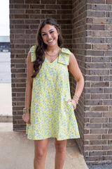 Floral Bow Dress (Multiple Colors)