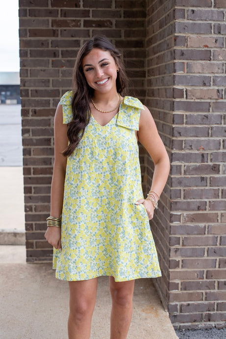Floral Bow Dress (Multiple Colors)