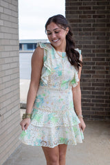 Tiarra Eyelet Ruffle Dress