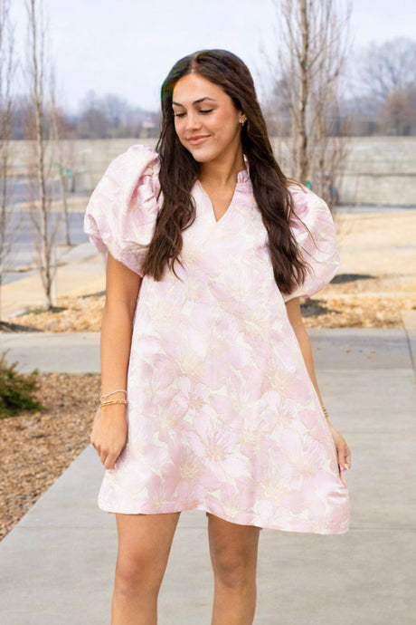 Goldleaf Floral Dress