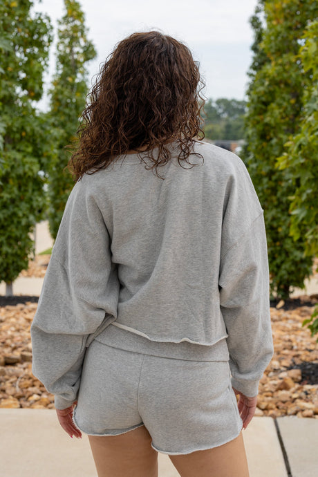 Long Sleeve Crop Sweatshirt