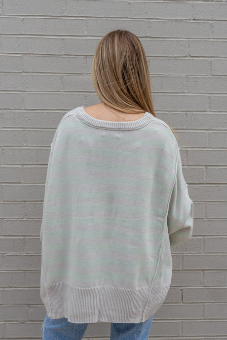 Striped V-Neck Sweater