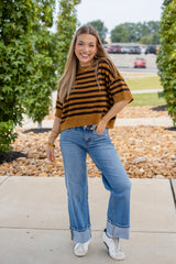 Striped Crop Sweater
