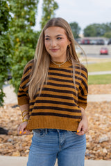 Striped Crop Sweater