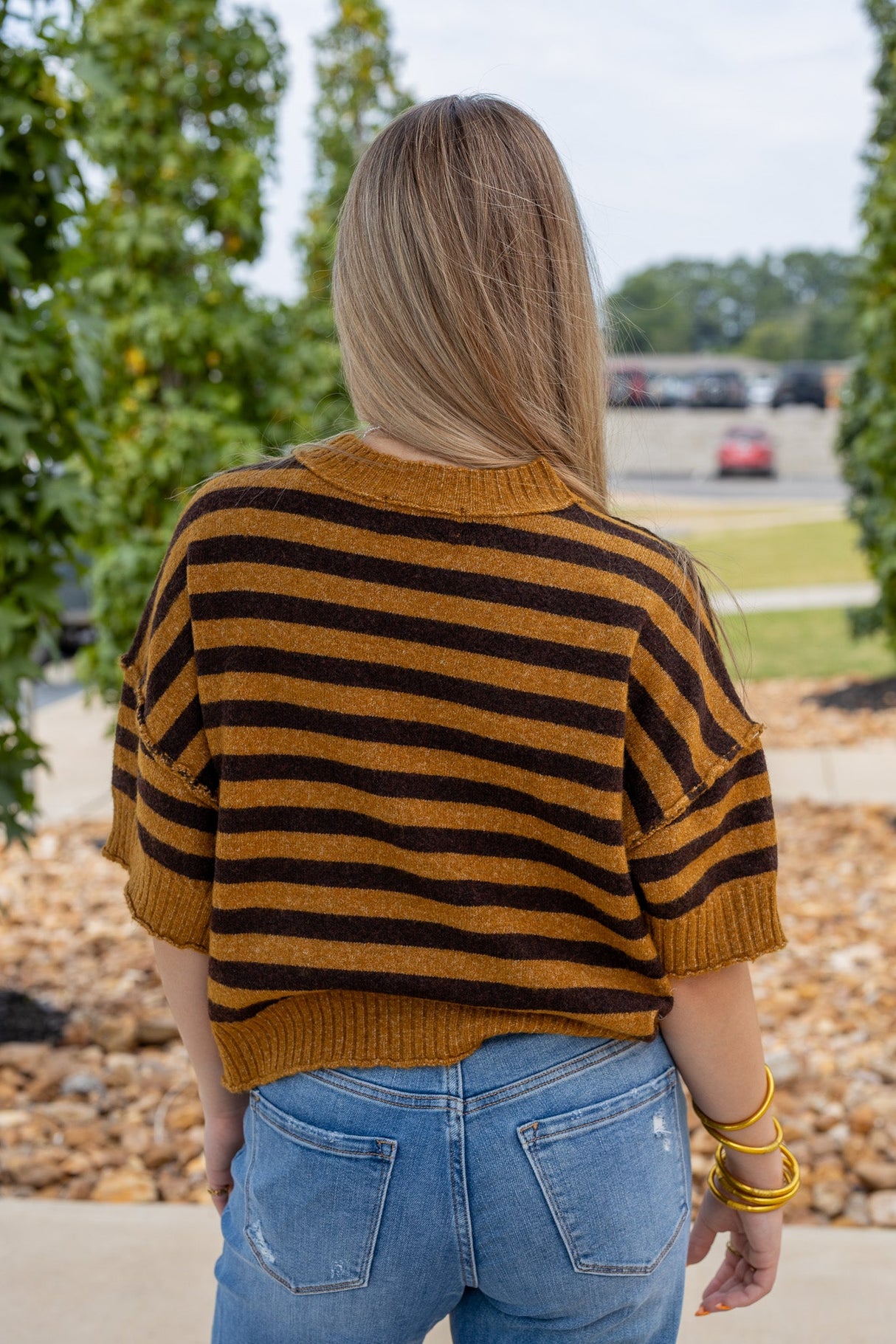 Striped Crop Sweater