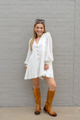 Ruffled Bubble Sleeve Romper