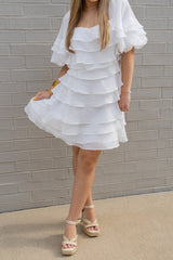 Tiered Ruffle Layered Mini Dress
