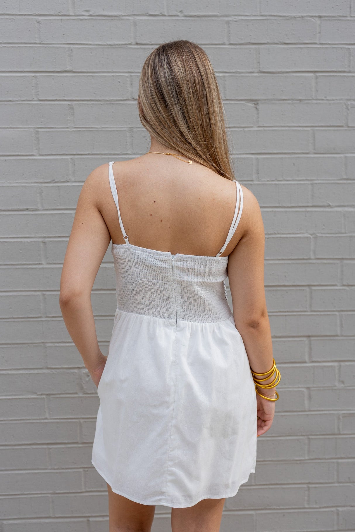 Top Stitch Bustier Sleeveless Mini Dress