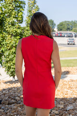 Criss-Cross Draped Pleated Bodice Sleeveless Mini Dress