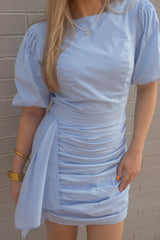 Ruched Puff Sleeve Dress