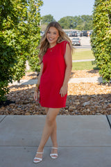 Pearl Trim Sweater Knit Mini Dress