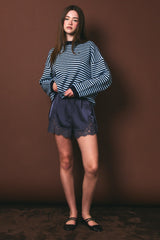 Lace Trim Satin Shorts